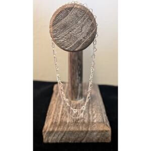 Double Strand Box & Heart Chain 925 Sterling Lobster Claw Ankle Bracelet